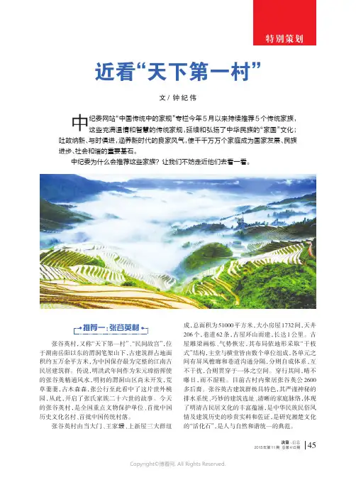 近看“天下第一村”