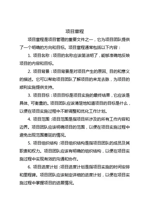 项目章程()