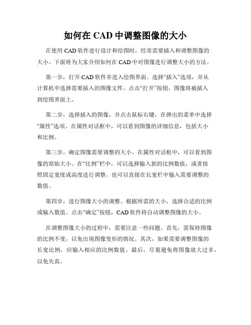 如何在CAD中调整图像的大小