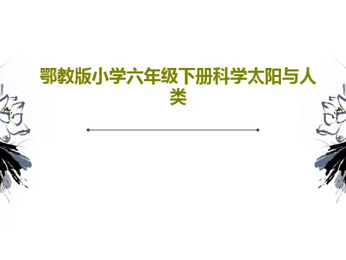 鄂教版小学六年级下册科学太阳与人类25页PPT