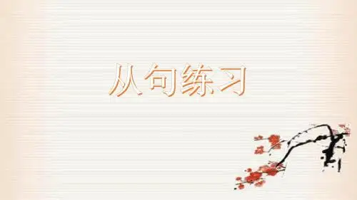 名词性从句与定语从句练习 1