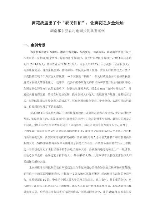 湖南省农村电商扶贫典型案例之--农民伯伯