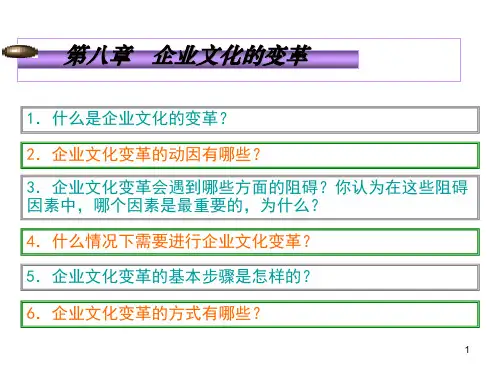 企业文化的变革讲义