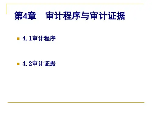 审计程序与审计证据46页PPT