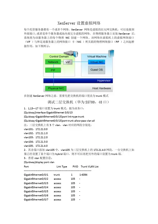 XenServer设置虚拟网络