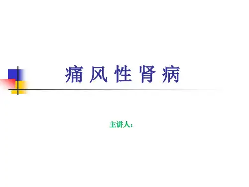 痛风性肾病护理查房