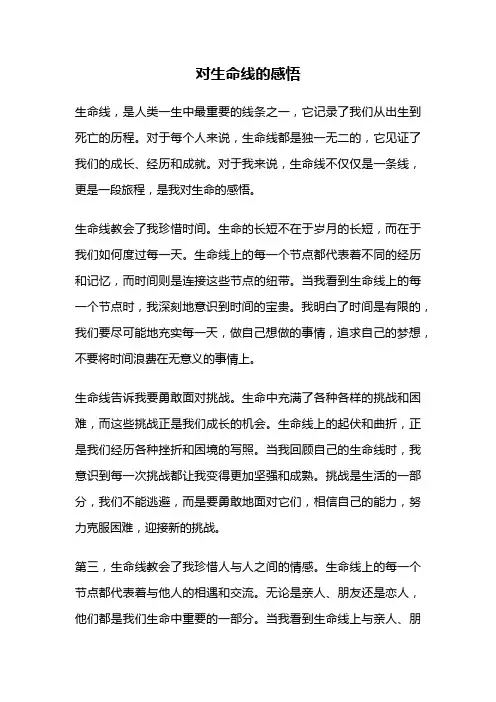 对生命线的感悟