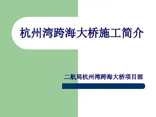 杭州湾跨海大桥施工简介