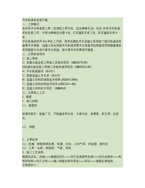 吊车轨道梁安装方案