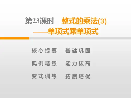 人教版八年级数学上册第14章-第23课时 整式的乘法——单项式乘单项式