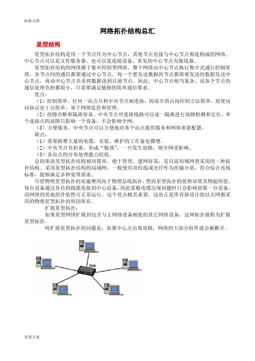 网络拓扑结构大全和图片(星型、总线型、环型、树型、分布式、网状拓扑结构)