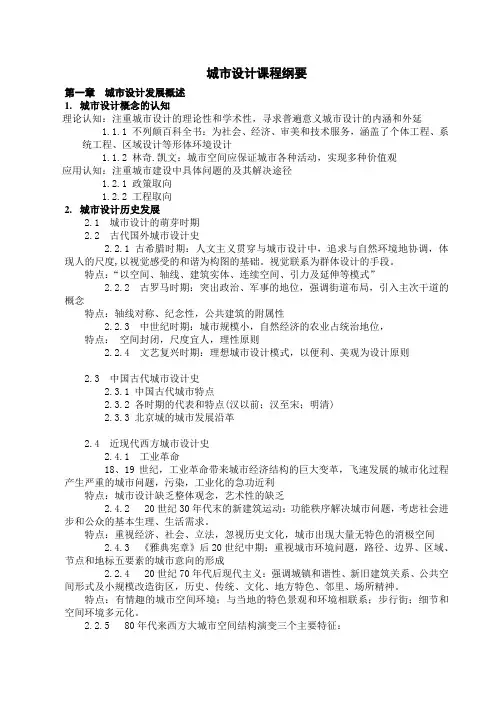 城市设计教材纲要