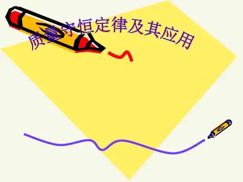 质量守恒定律及其应用
