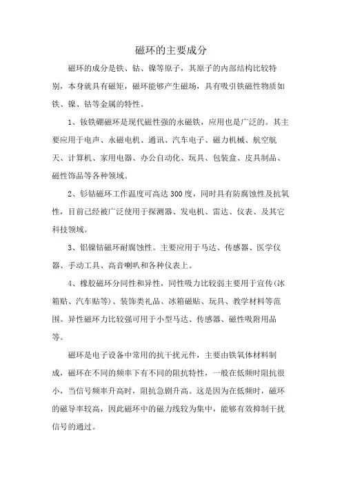 磁环的主要成分