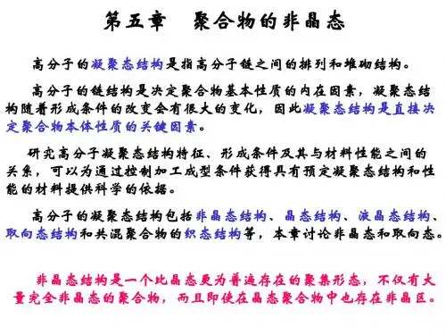 第五章高聚物的非晶态-资料