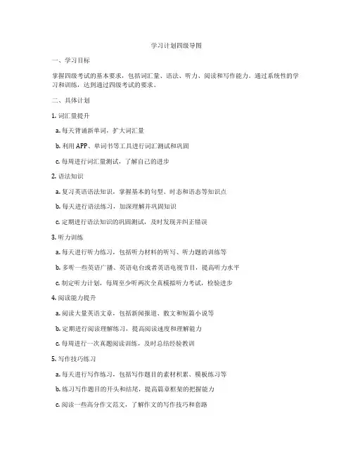 学习计划四级导图