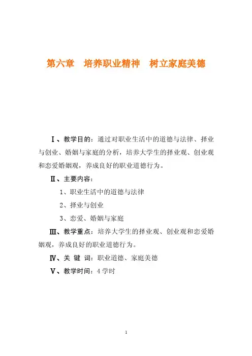 思修第六章教案