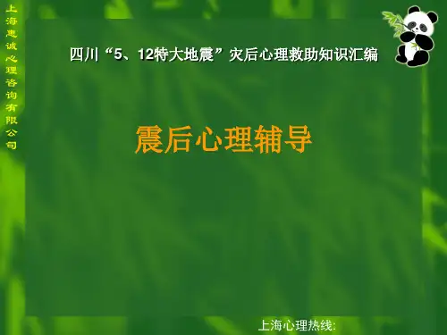 灾后心理知识PPT课件