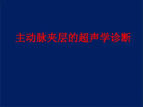 [课件]主动脉夹层的超声学诊断PPT