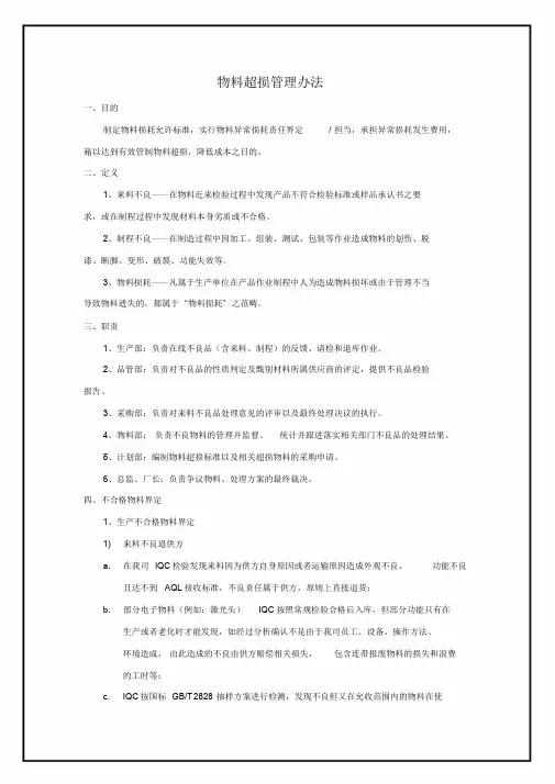 生产物料损耗管理方法(1)学习学习课件.doc