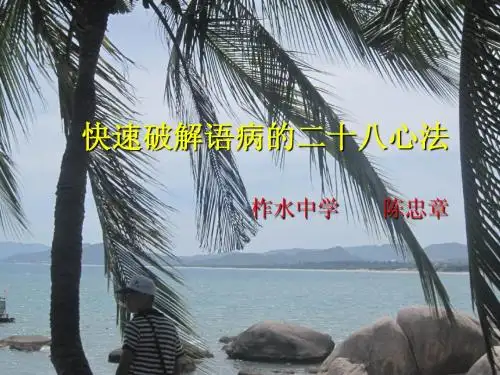 快速破解语病的二十八心法