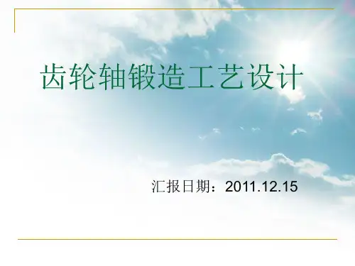 齿轮轴锻造工艺设计