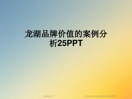 龙湖品牌价值的案例分析25PPT