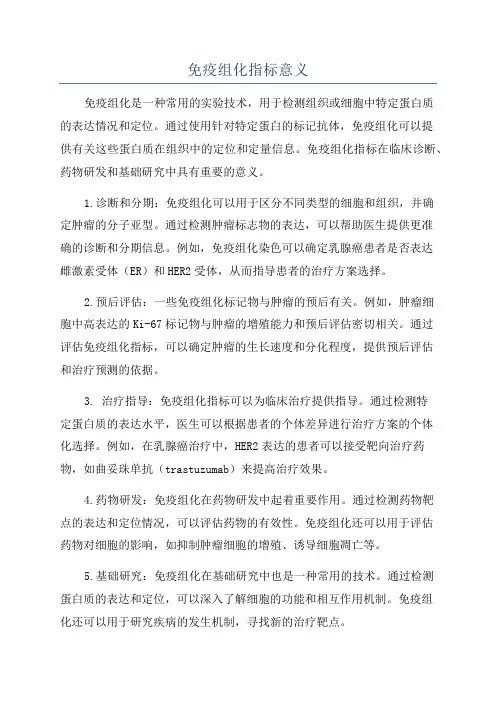 免疫组化指标意义