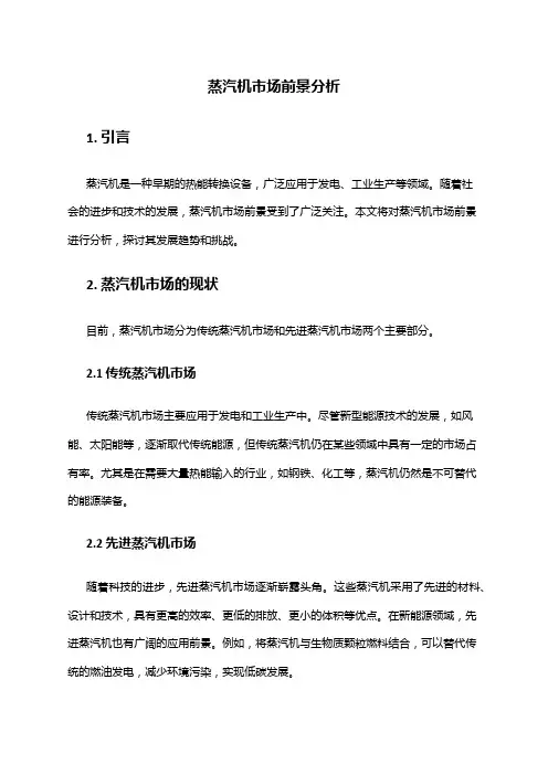 2024年蒸气机市场前景分析