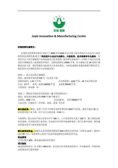 上海国际医学园区孵化器