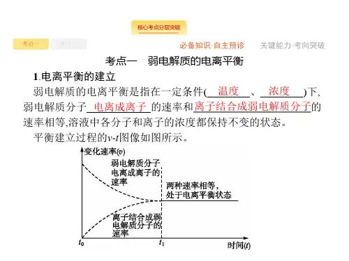 高考化学一轮复习苏教版弱电解质的电离 课件(40张)