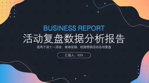 活动复盘数据分析报告PPT模板