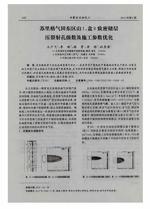 苏里格气田东区山1、盒8致密储层压裂射孔级数及施工参数优化