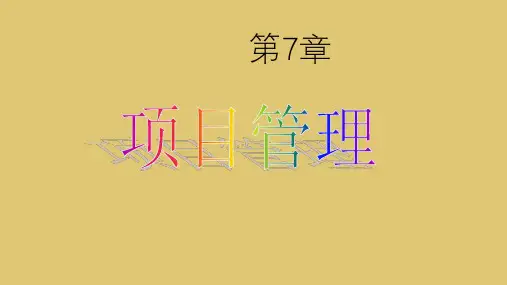 第七章项目管理《项目管理》