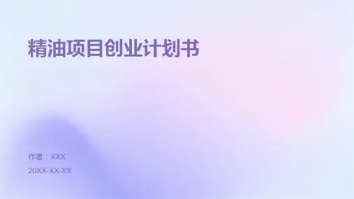 精油项目创业计划书