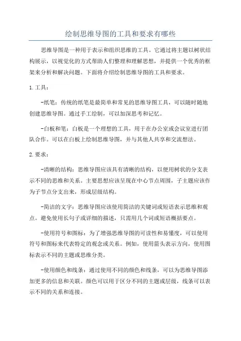 绘制思维导图的工具和要求有哪些