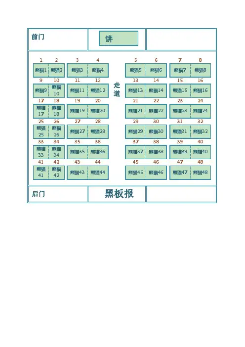 座位安排表