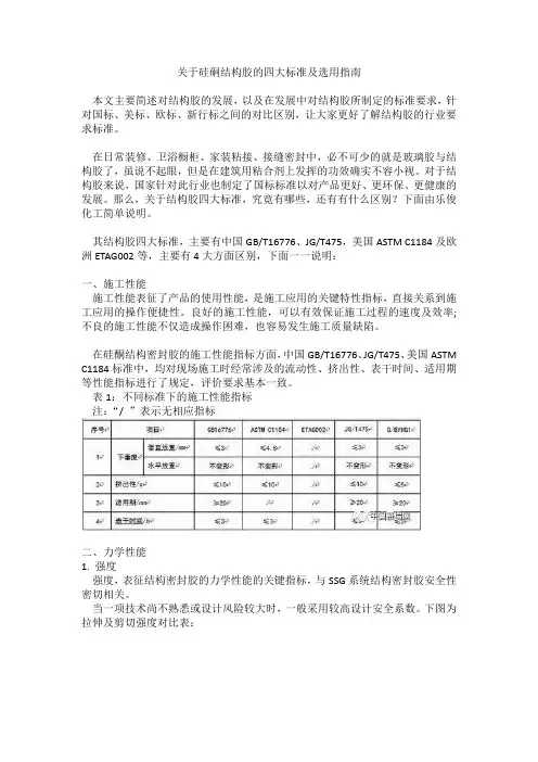 关于硅硐结构胶的四大标准及选用指南