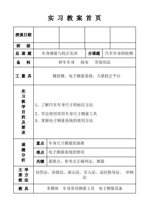 汽车车身的检测
