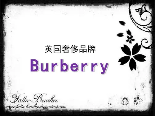 关于Burberry介绍PPT下载