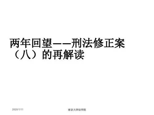 专题一：两年回望——刑法修正案(八)的再解读