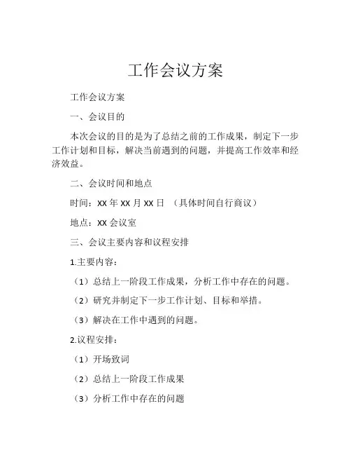 工作会议方案