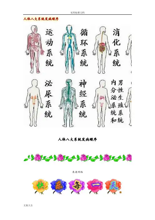 人体八大系统生病顺序