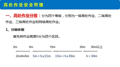 高处作业安全管理应知应会(基层管理必知)