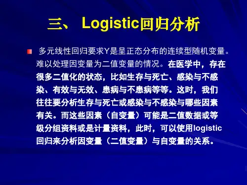 SPSS课件logistic回归分析