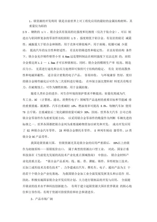 金属镁工艺流程