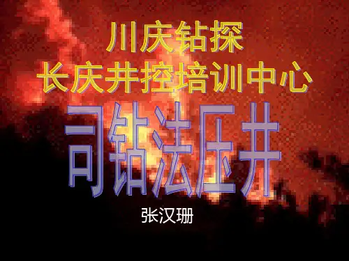 常规压井——司钻法