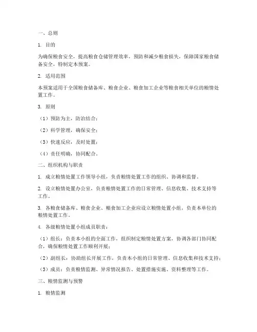 粮情处置预案