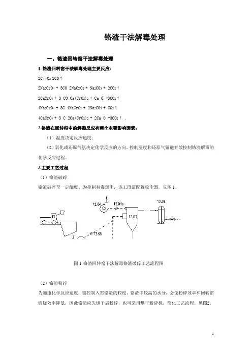 铬渣干法解毒处理