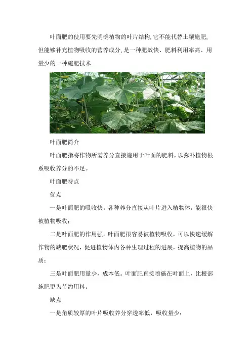 叶面肥是什么